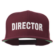 Director Embroidered Flat Bill Cap