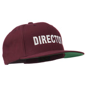 Director Embroidered Flat Bill Cap