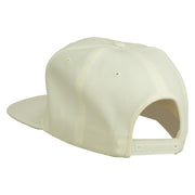 Big Diamond Outline Embroidered Flat Bill White Cap