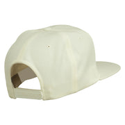 Big Diamond Outline Embroidered Flat Bill White Cap