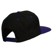 Dog Face Embroidered Flat Bill Snapback Cap