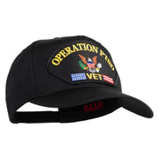 Operation PTSD Vet Patched Solid Cotton Twill 5 Panel Prostyle Snap Cap - Black OSFM