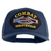 Combat Infantryman Patched Solid Cotton Twill Mesh Prostyle Cap - Navy OSFM