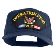 Operation PTSD Vet Patched Solid Cotton Twill 5 Panel Prostyle Snap Cap - Navy OSFM