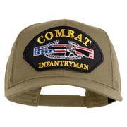 Combat Infantryman Patched Solid Cotton Twill Mesh Prostyle Cap - Khaki OSFM
