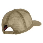 Combat Infantryman Patched Solid Cotton Twill Mesh Prostyle Cap - Khaki OSFM