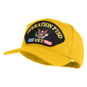 Operation PTSD Vet Patched Solid Cotton Twill 5 Panel Prostyle Snap Cap - Yellow OSFM