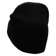 212 Embroidered 8 inch Acrylic Short Blank Beanie - Black OSFM