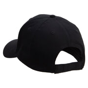 Food Pretzel Emoji Embroidered Solid Cotton Twill Low Profile Cap - Black OSFM