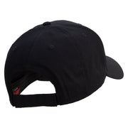 Food Pretzel Emoji Embroidered Solid Cotton Twill Low Profile Cap - Black OSFM