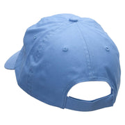 Cuba Flower Embroidered Low Profile Dyed Cotton Twill Cap - Sky-Blue OSFM