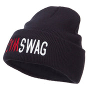 SWAG SWAG Embroidered Long Beanie