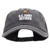 Star Army Retired Cotton Twill Premium Pigment Dyed Cap - Black OSFM