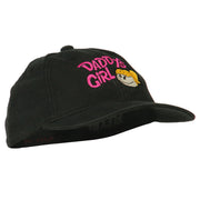 Daddy's Girl Embroidered Youth Flexfit Garment Washed Cap