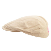 Great Job Embroidered Men's Linen Ivy Cap - Khaki S-M