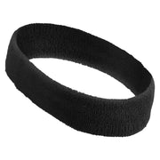 Two Tone Snake Text Embroidered Head Bands Terry - Black OSFM