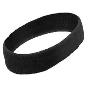 Two Tone Snake Text Embroidered Head Bands Terry - Black OSFM