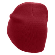 212 Embroidered 8 inch Acrylic Short Blank Beanie - Red OSFM