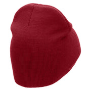 212 Embroidered 8 inch Acrylic Short Blank Beanie - Red OSFM