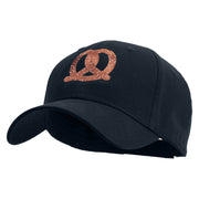 Food Pretzel Icon Embroidered Solid Cotton Twill Low Profile Cap