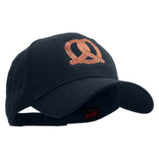 Food Pretzel Icon Embroidered Solid Cotton Twill Low Profile Cap