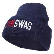 SWAG SWAG Embroidered Long Beanie