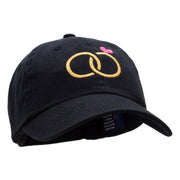 Dual Rings Embroidered Low Profile Dyed Cotton Twill Cap