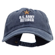 Star Army Retired Cotton Twill Premium Pigment Dyed Cap - Navy OSFM