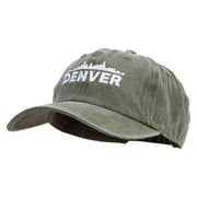 Denver City Skyline Twill Premium Pigment Dyed Cap - Olive OSFM