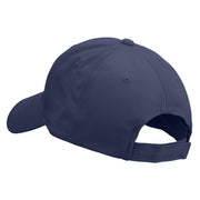 Summer Emblem with Palm Trees Embroidered Low Profile Organic Cotton Cap - Navy OSFM