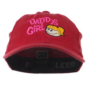 Daddy's Girl Embroidered Youth Flexfit Garment Washed Cap