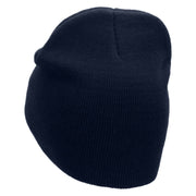 212 Embroidered 8 inch Acrylic Short Blank Beanie - Navy OSFM