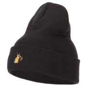 Great Dane Head Embroidered Long Beanie