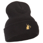 Great Dane Head Embroidered Long Beanie