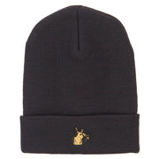 Great Dane Head Embroidered Long Beanie