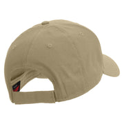 Food Pretzel Emoji Embroidered Solid Cotton Twill Low Profile Cap - Khaki OSFM