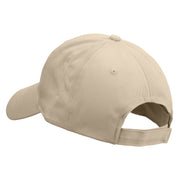 Summer Emblem with Palm Trees Embroidered Low Profile Organic Cotton Cap - Khaki OSFM