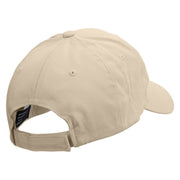 Summer Emblem with Palm Trees Embroidered Low Profile Organic Cotton Cap - Khaki OSFM