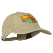 Deer Hunting Silhouette Embroidered Washed Cotton Cap