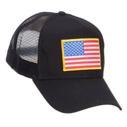 Gold American Flag Patched Mesh Cap