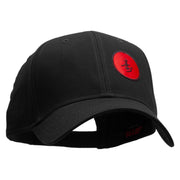 Round Chinese Emblem "Longevity" Patched Low Profile Cap - Black OSFM