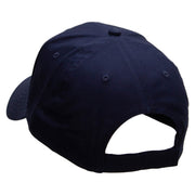 Round Chinese Emblem "Longevity" Patched Low Profile Cap - Navy OSFM