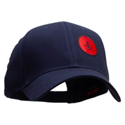 Round Chinese Emblem "Longevity" Patched Low Profile Cap - Navy OSFM