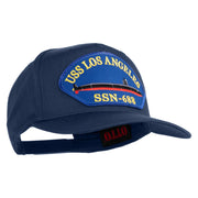 USS Los Angeles SSN 688 Blue Patched Solid Cotton Twill 5 Panel Prostyle Snap Cap - Navy OSFM