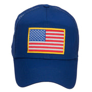 Gold American Flag Patched Mesh Cap