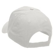 Round Chinese Emblem "Longevity" Patched Low Profile Cap - White OSFM