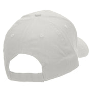 Round Chinese Emblem "Longevity" Patched Low Profile Cap - White OSFM