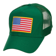 Gold American Flag Patched Mesh Cap