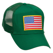 Gold American Flag Patched Mesh Cap