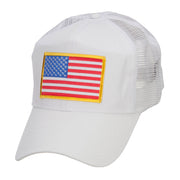 Gold American Flag Patched Mesh Cap